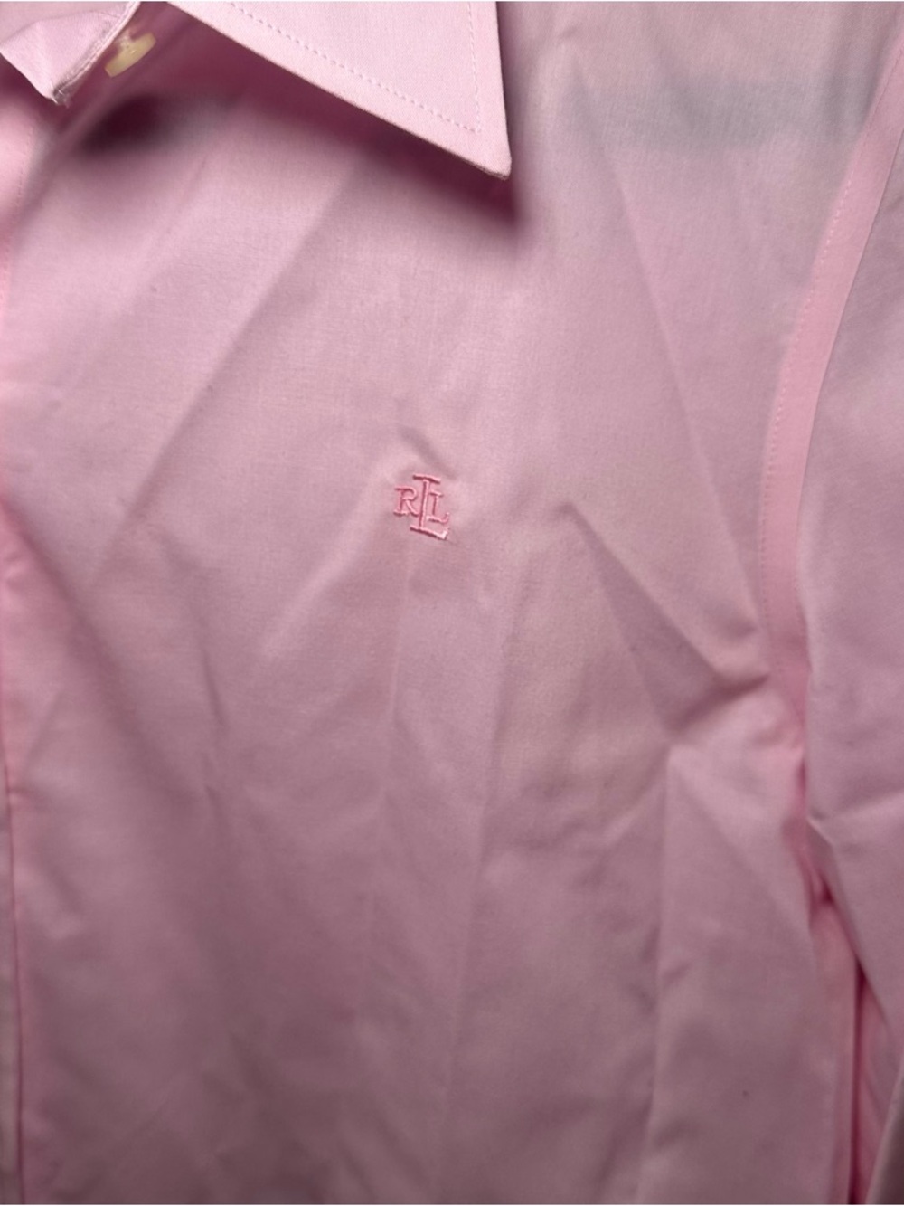 Lauren Ralph Lauren Pink Non-Iron Button Down Shirt Medium - Picture 4 of 11